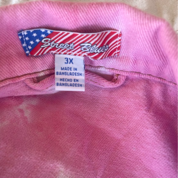 Street Blues Tie Dye Button Down Jacket (3X) - Picture 9 of 12